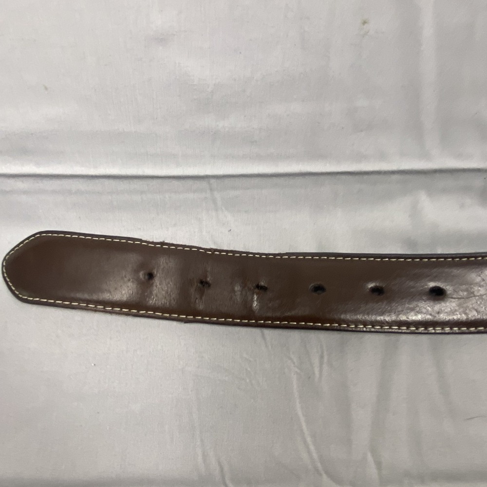 Western Tooled Genuine Leather Belt Men's Brown Engraved Buckle Cowboy 38 - 40 - Picture 7 of 15